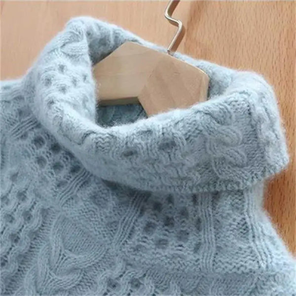 Polo chaud à torsades pour femmes | Parfait pour l'automne/hiver