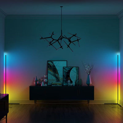 Lampe d'angle LED mince - Luminosité réglable pour le salon ou la chambre à coucher