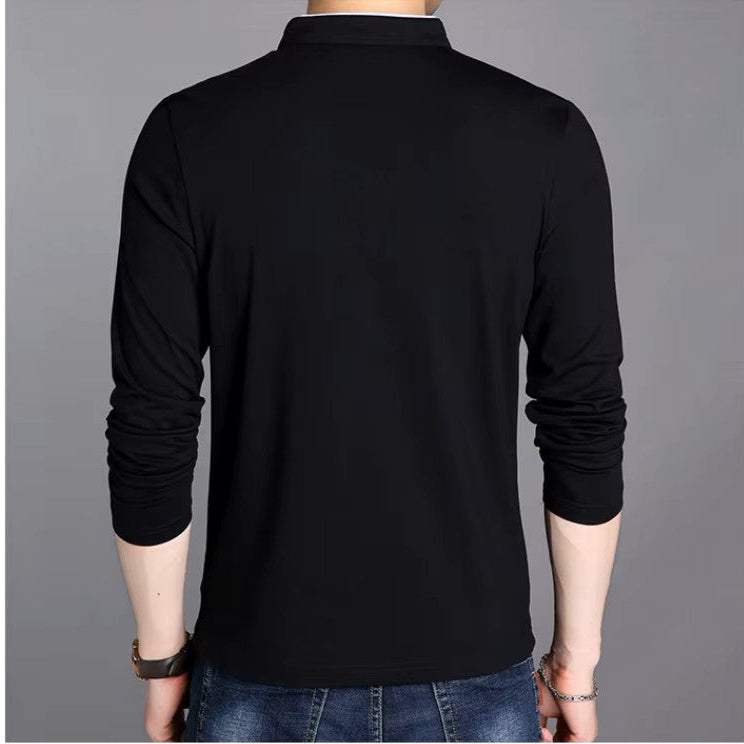Chemise à manches longues avec col montant