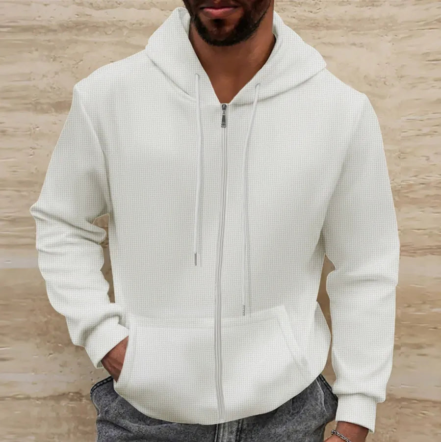 Chaqueta para hombre - Textura gofrada, mezcla de fibras cómodas