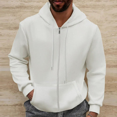 Chaqueta para hombre - Textura gofrada, mezcla de fibras cómodas
