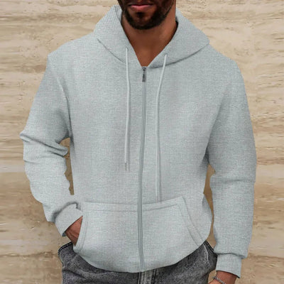 Chaqueta para hombre - Textura gofrada, mezcla de fibras cómodas
