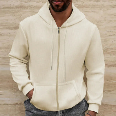 Chaqueta para hombre - Textura gofrada, mezcla de fibras cómodas