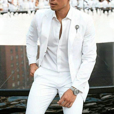 Costume Slim Homme En Laine Mélangée