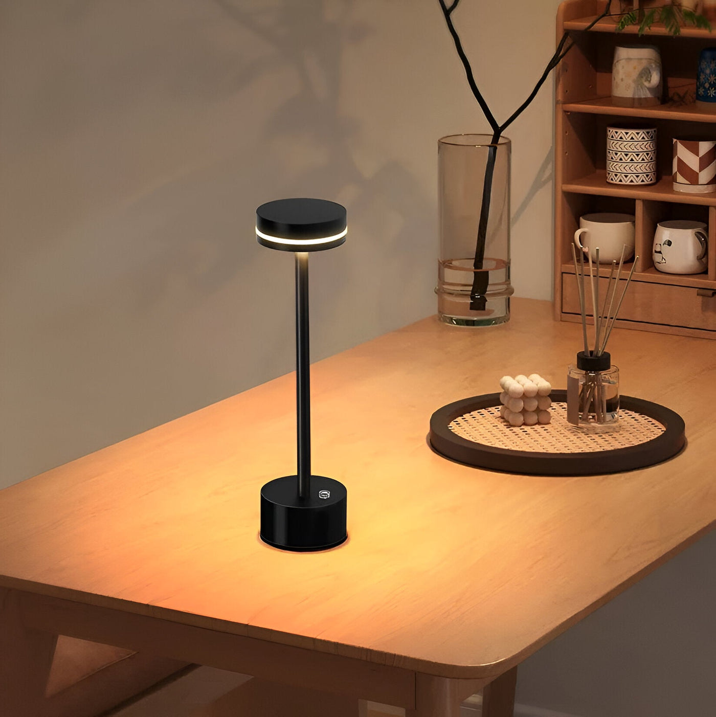 Lampe Mantle Touch - Lampe de bureau portable et rechargeable - Lumière à intensité variable