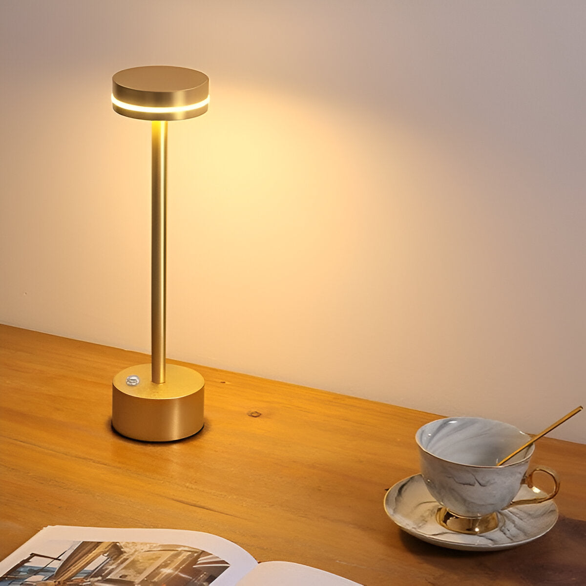 Lampe Mantle Touch - Lampe de bureau portable et rechargeable - Lumière à intensité variable