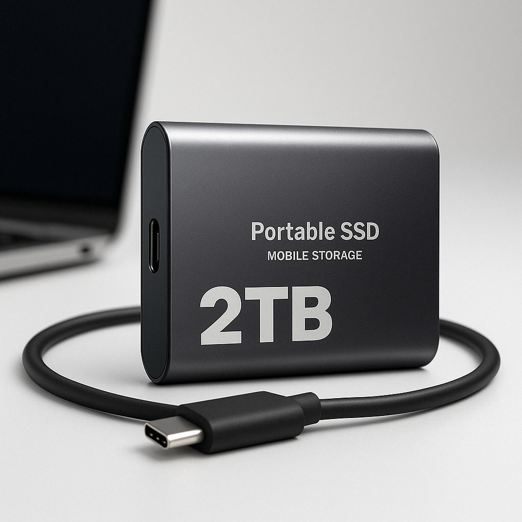 Přenosný pevný disk SSD 2TB Externí úložiště Kompaktní Rychlý Nejlepší kvalita
