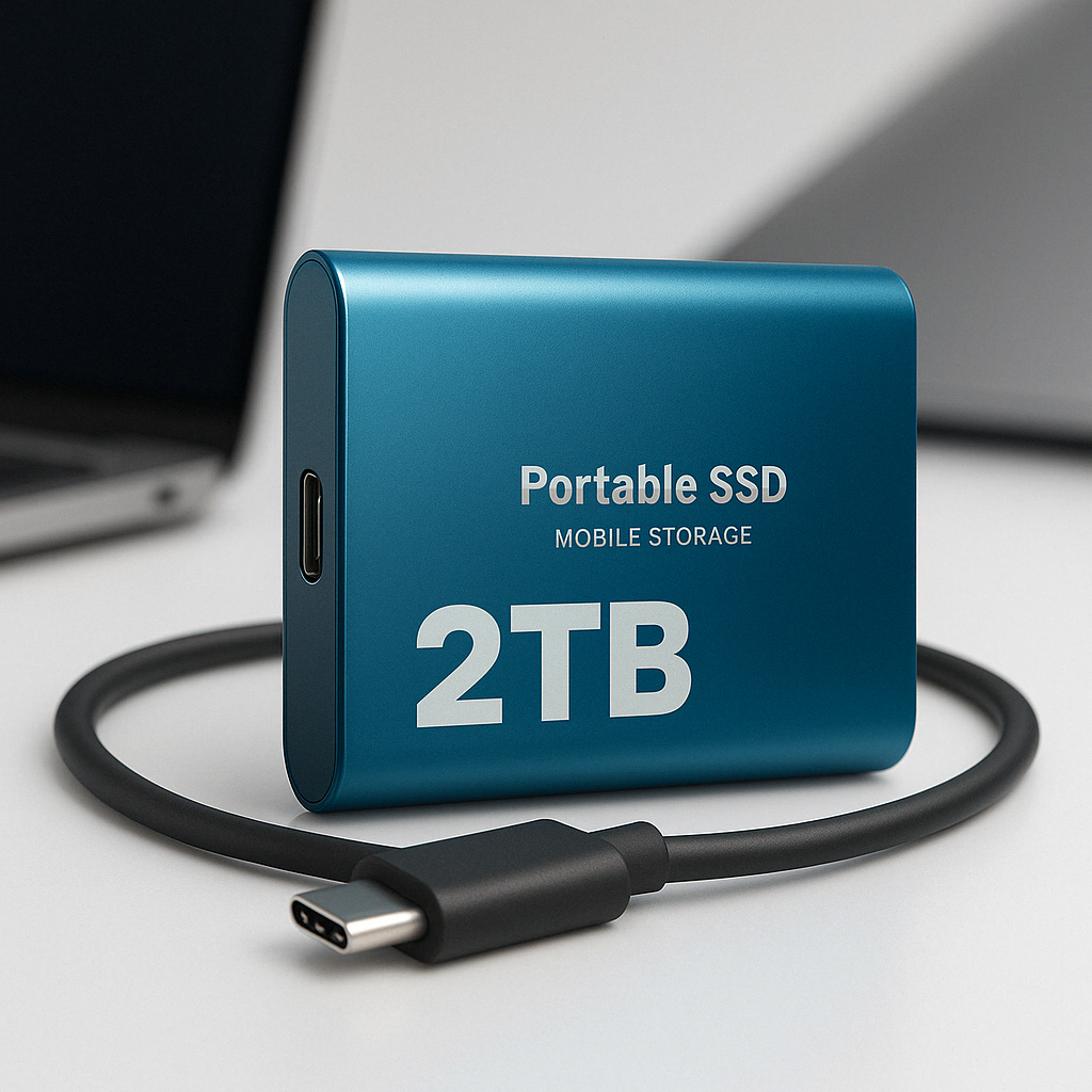 Přenosný pevný disk SSD 2TB Externí úložiště Kompaktní Rychlý Nejlepší kvalita
