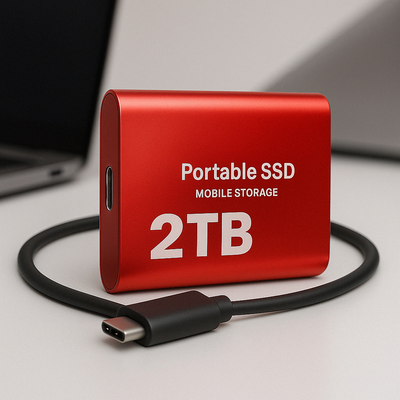 Přenosný pevný disk SSD 2TB Externí úložiště Kompaktní Rychlý Nejlepší kvalita