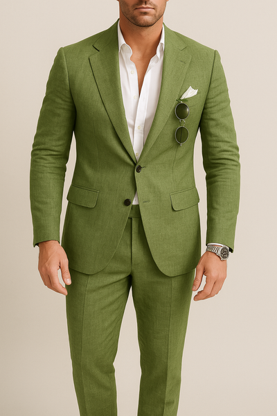 Costume 2 pièces pour homme - Coupe simple - Costume printemps/été - Costume de mariage