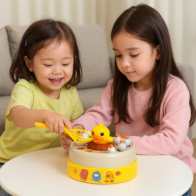 Interactive duck-catching game for children