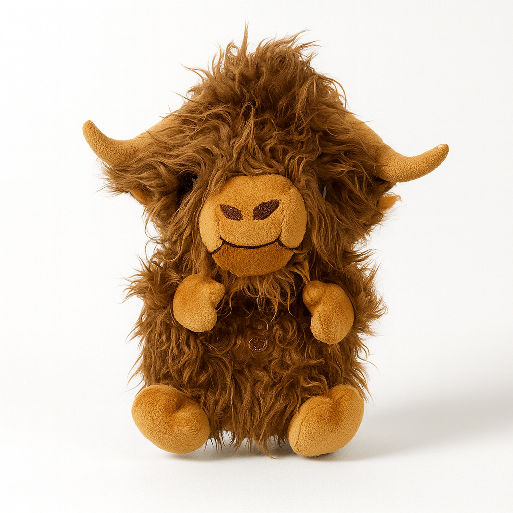 Bull Plush toy with soothing music and breathing movements