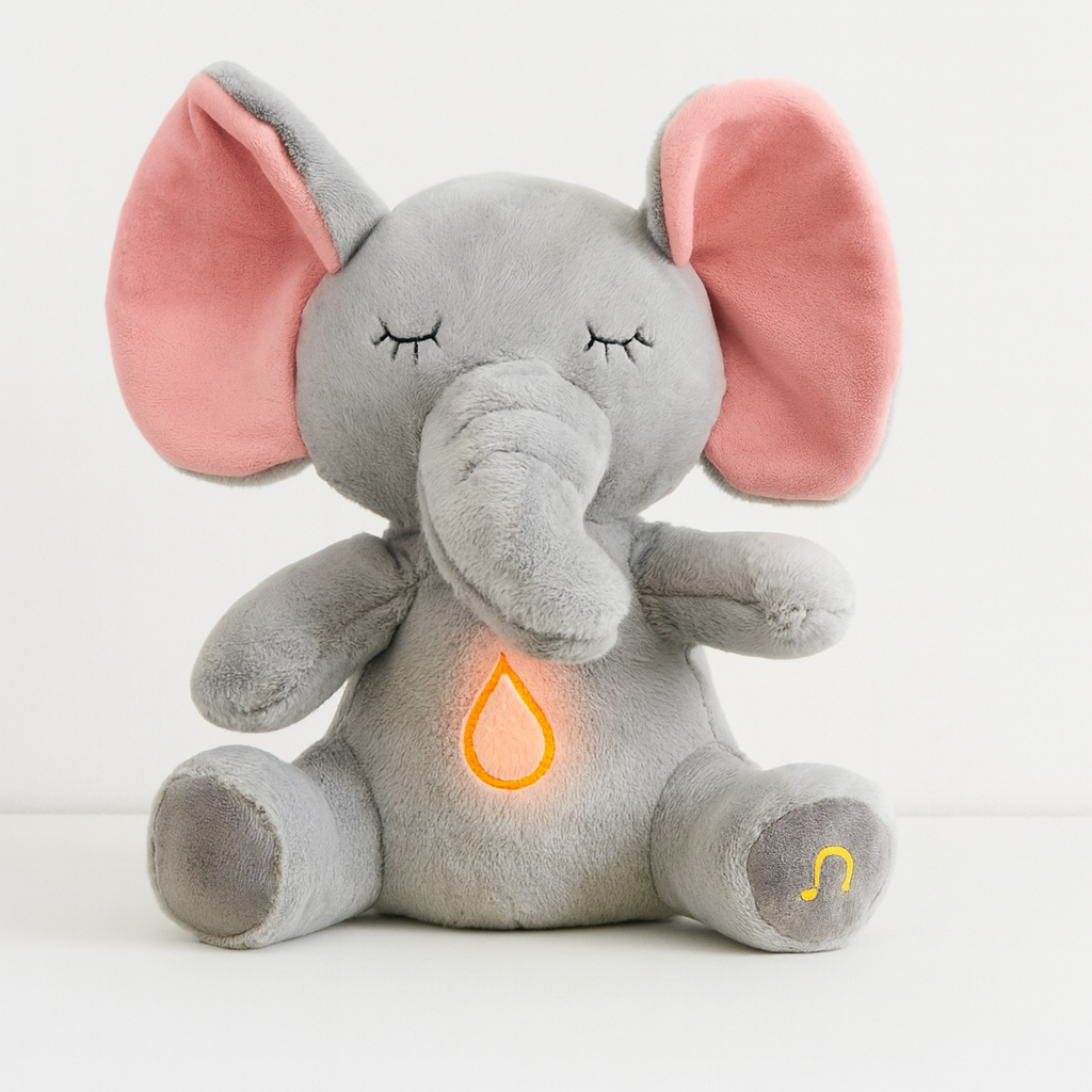 Elephant Plush toy with soothing music and breathing movements