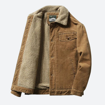 Veste en velours côtelé intemporelle au design moderne pour hommes