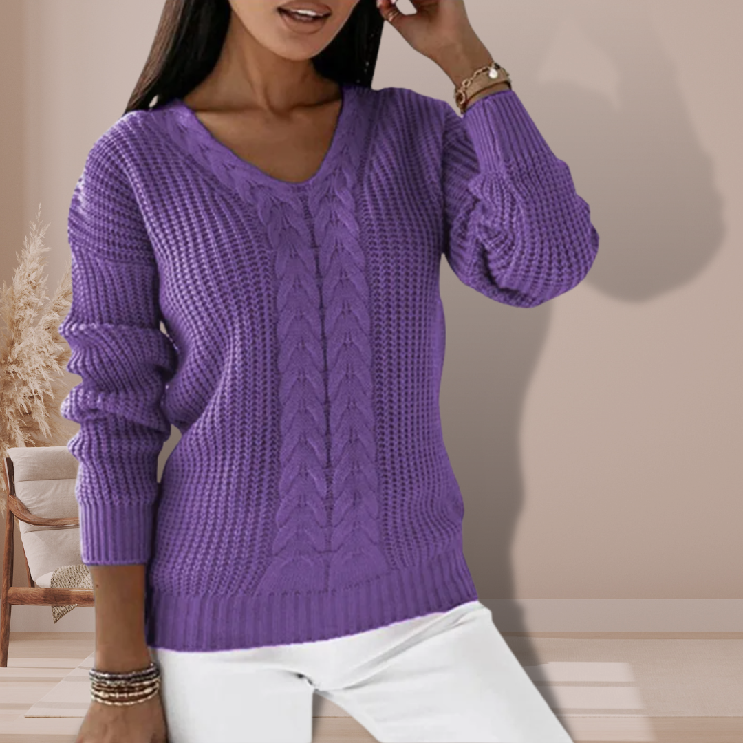 Chandail en tricot plat pour femmes - Parfait pour toutes les saisons