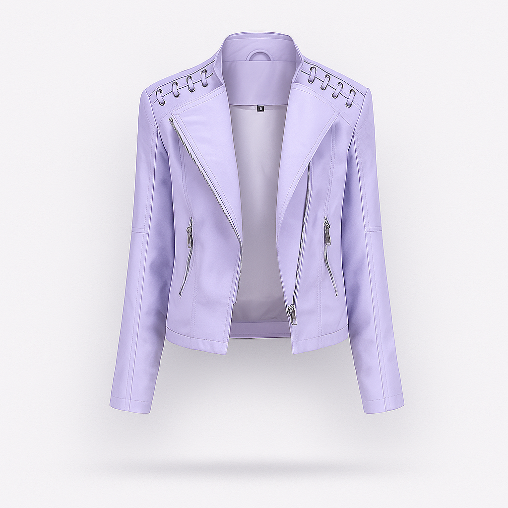 Light Lavender Leather Jacket