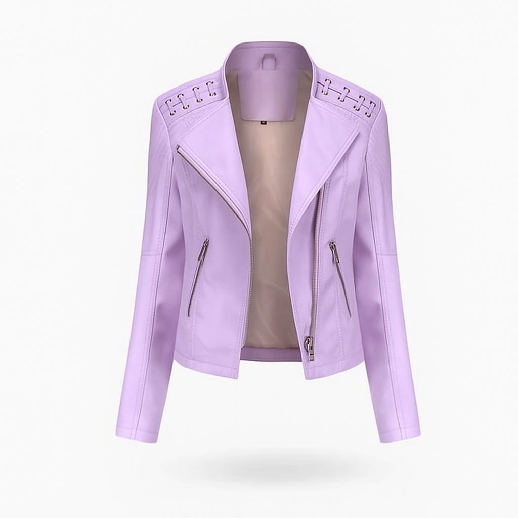 Lavender Leather Jacket