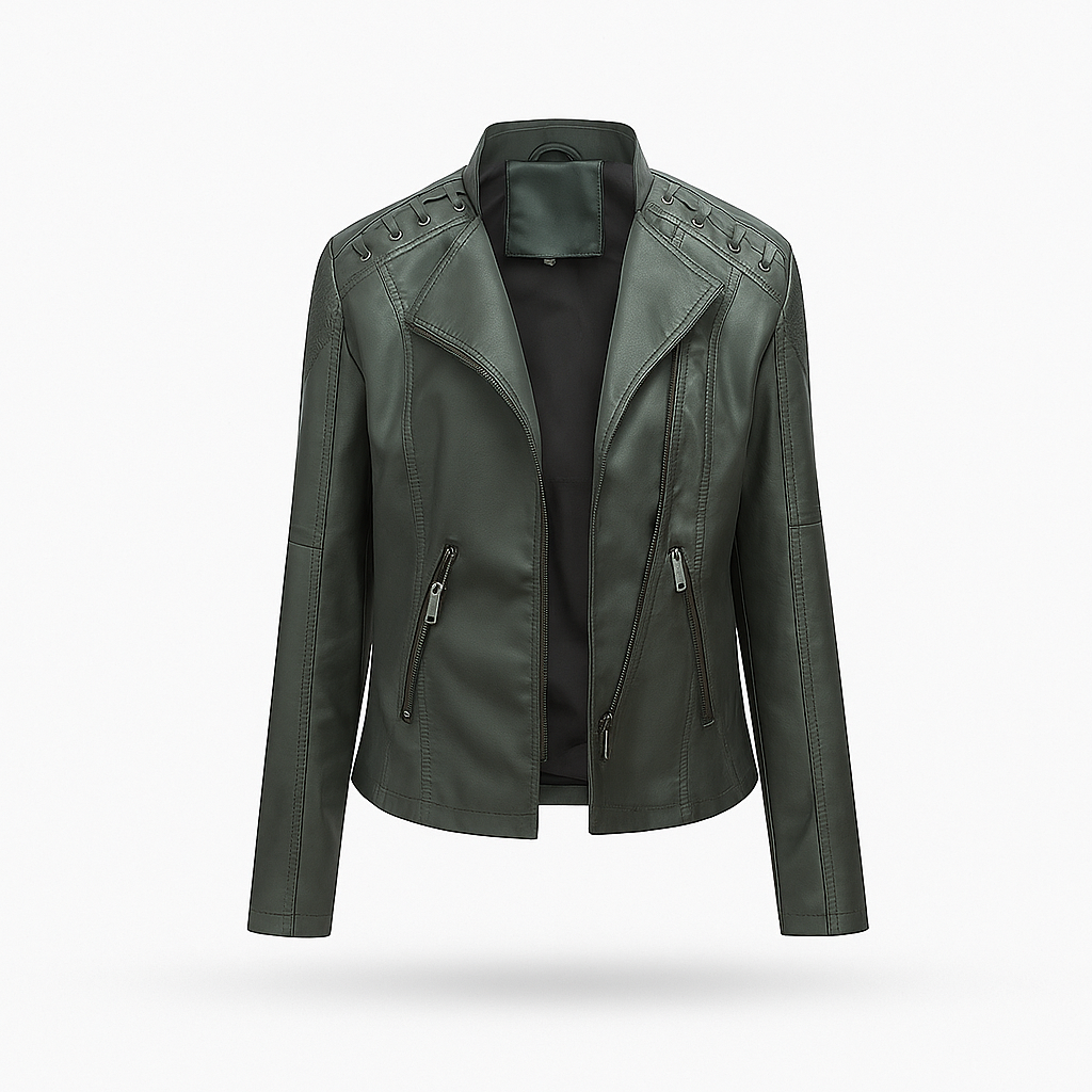 Dark Green Leather Jacket