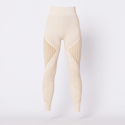 White Slimming Anti-Cellulite Leggings for Women