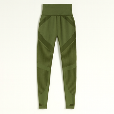 Army Green Slimming Anti-Cellulite Leggings for Women