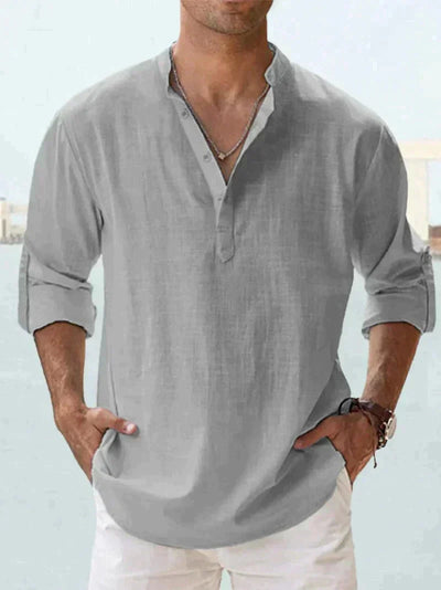 Chemise d'été à manches longues pour hommes