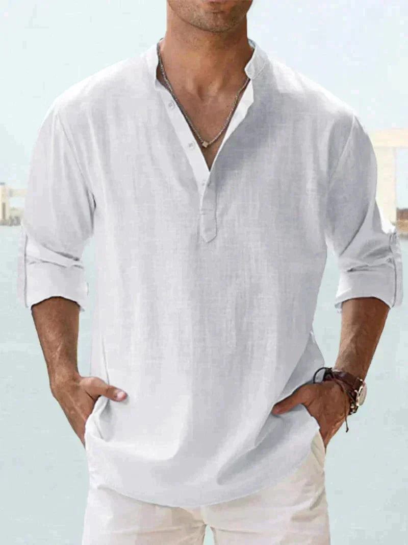 Chemise d'été à manches longues pour hommes
