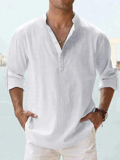 Chemise d'été à manches longues pour hommes