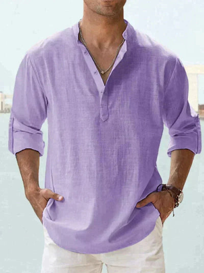 Chemise d'été à manches longues pour hommes