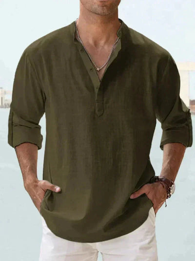 Chemise d'été à manches longues pour hommes