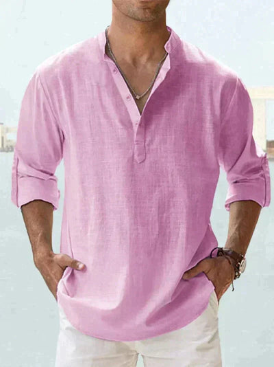 Chemise d'été à manches longues pour hommes