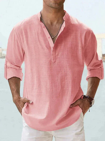 Chemise d'été à manches longues pour hommes