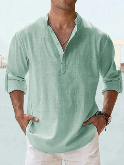 Chemise d'été à manches longues pour hommes
