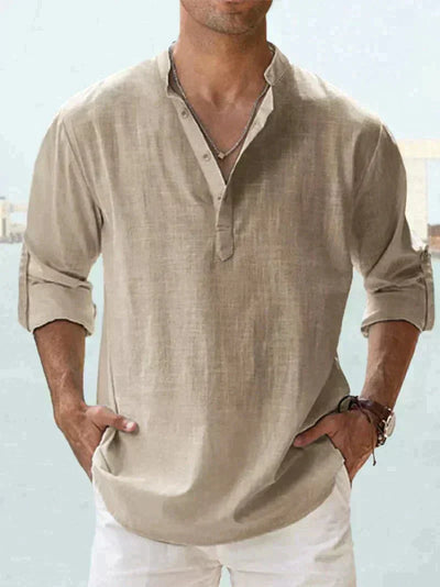 Chemise d'été à manches longues pour hommes