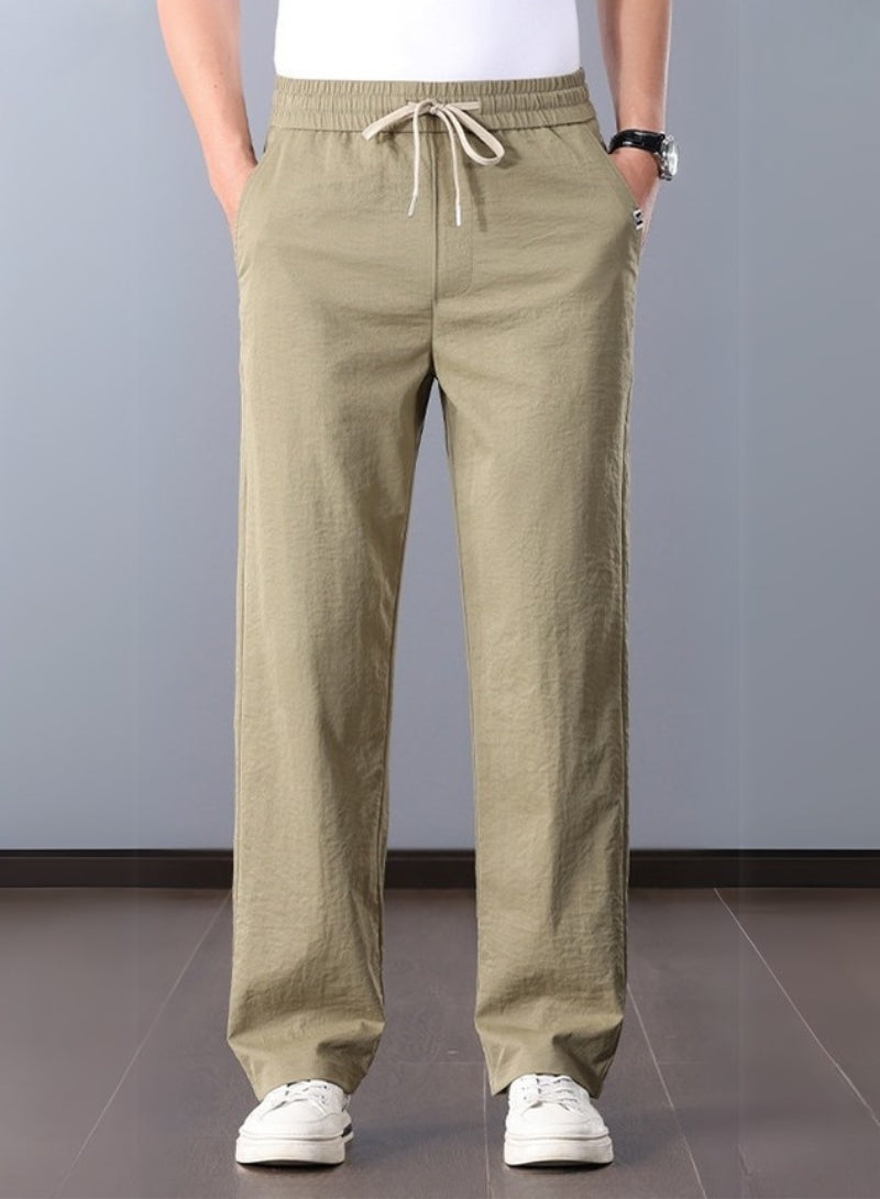 Pantalon classique en lin homme coupe droite élégante été 2025