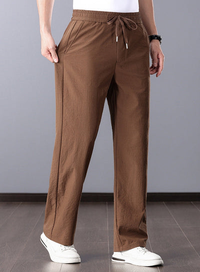 Pantalon classique en lin homme coupe droite élégante été 2025