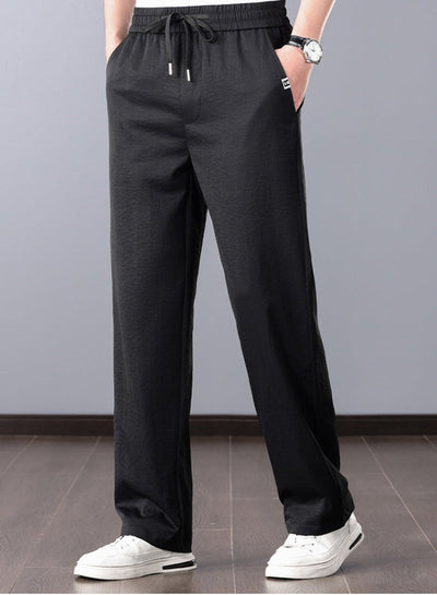 Pantalon classique en lin homme coupe droite élégante été 2025