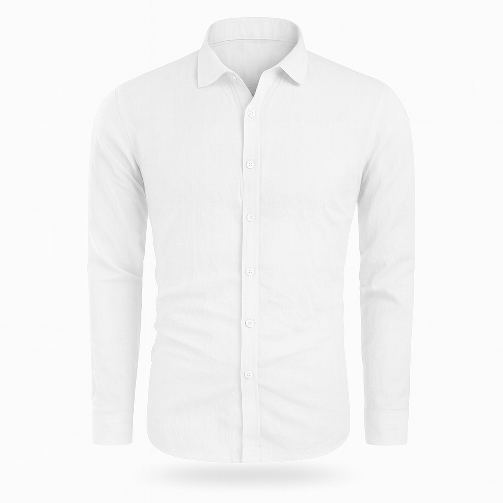 White Men's Linen Shirt