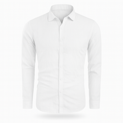 White Men's Linen Shirt