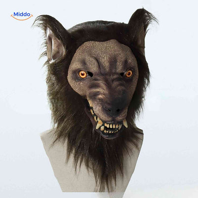Lupinox Mask | Tête de loup en latex, lumineux et idéal pour Halloween