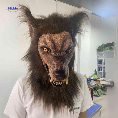 Lupinox Mask | Tête de loup en latex, lumineux et idéal pour Halloween