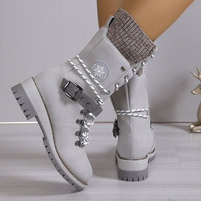 Bottes d'hiver avec doublure antidérapante et chaude