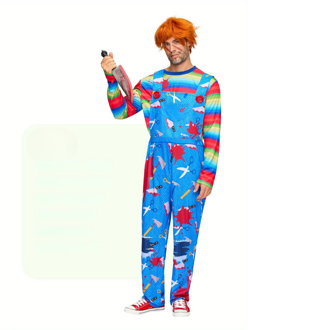Halloween Horror Costume | Striped sweater with bloody pattern
