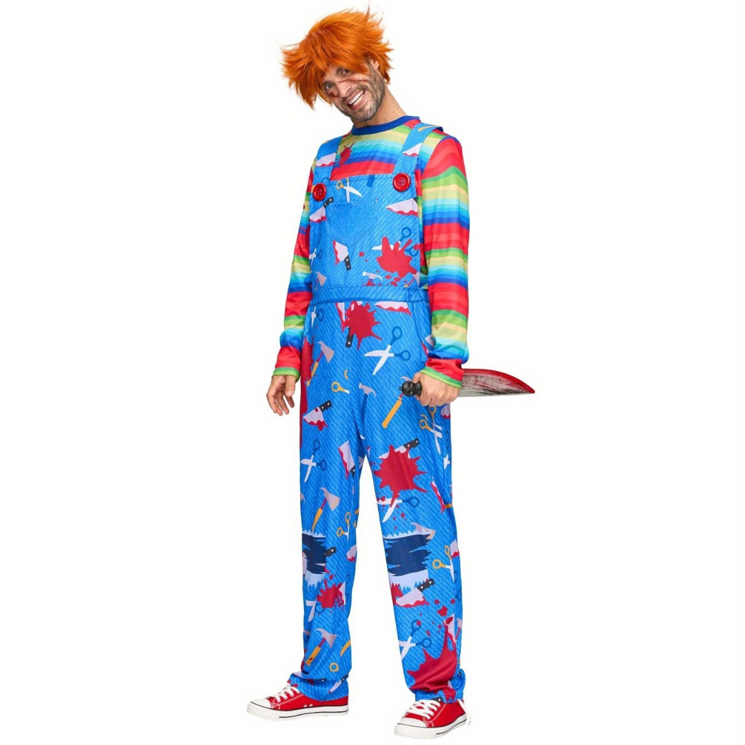 Halloween Horror Costume | Striped sweater with bloody pattern