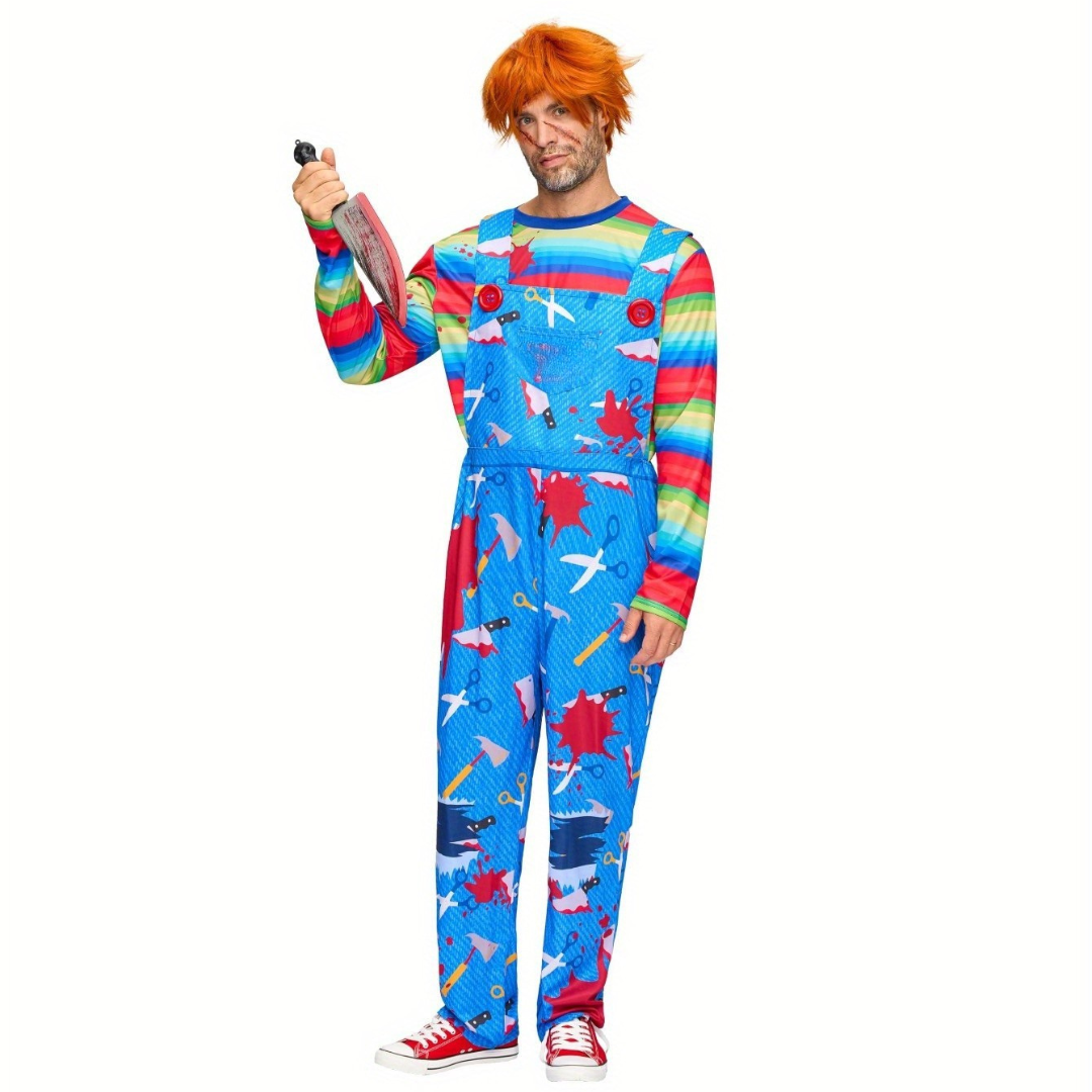 Halloween Horror Costume | Striped sweater with bloody pattern