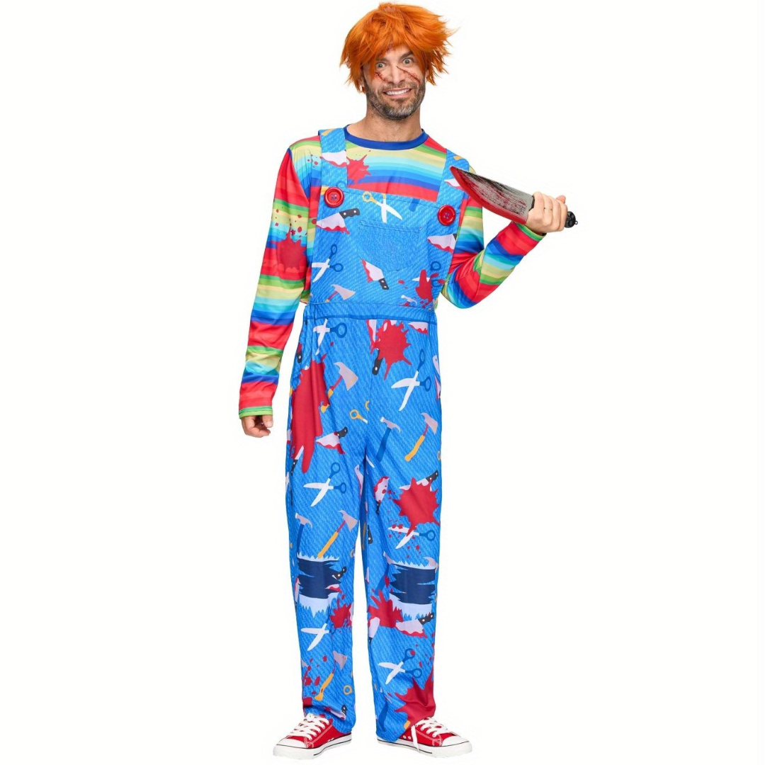 Halloween Horror Costume | Striped sweater with bloody pattern