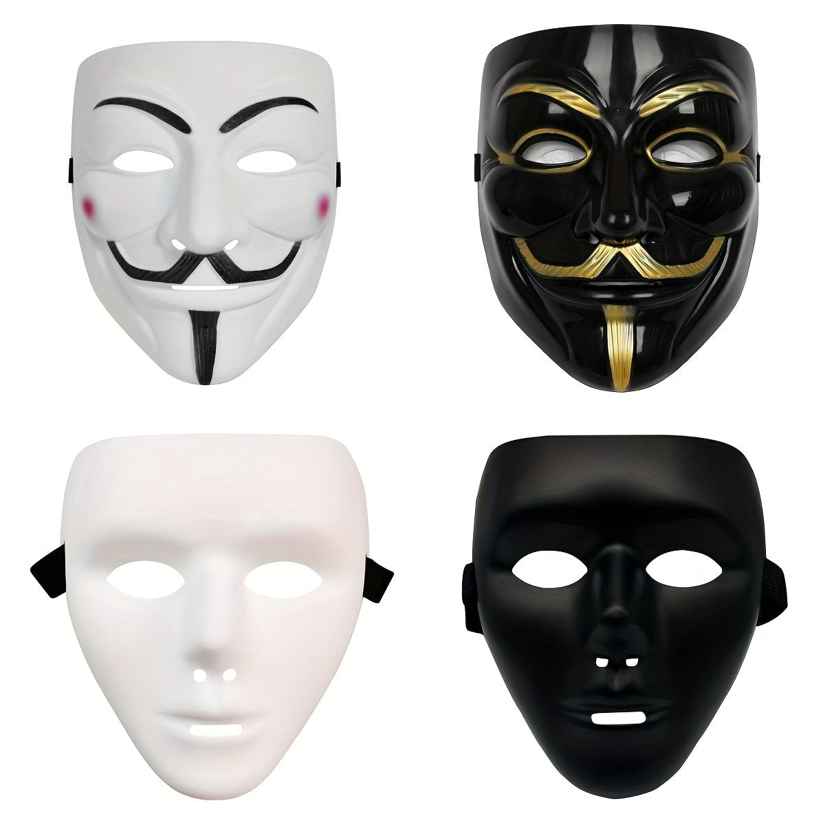 Anonymous Halloween Mask | Premium Metallic Finish Collection