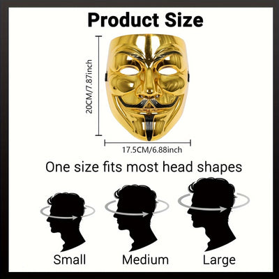 Anonymous Halloween Mask | Premium Metallic Finish Collection