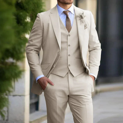 Costume d'invité de mariage 3 pièces pour homme | Elégant