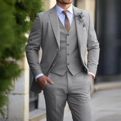 Costume 3 pièces élégant de Brecken pour hommes - Sophistication intemporelle pour toutes les occasions