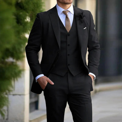 Costume 3 pièces élégant de Brecken pour hommes - Sophistication intemporelle pour toutes les occasions